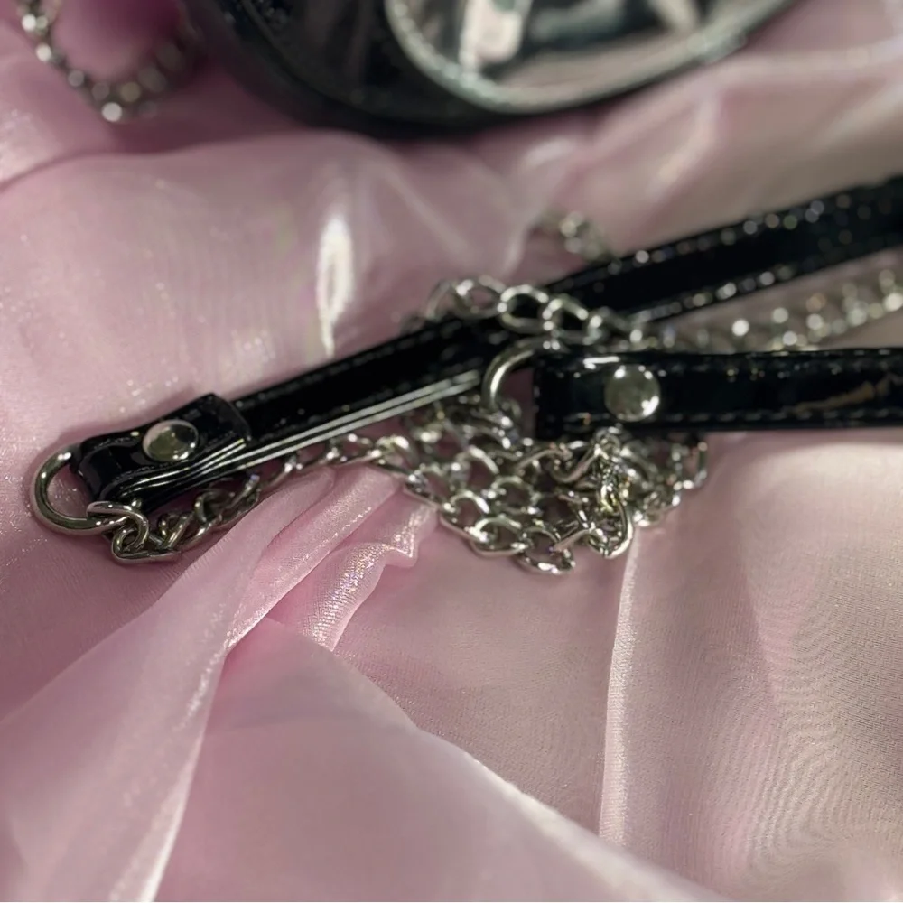 Dolls Kill / Current Mood / Black and White Ying Yang Crossbody Bag - Picture 10 of 10
